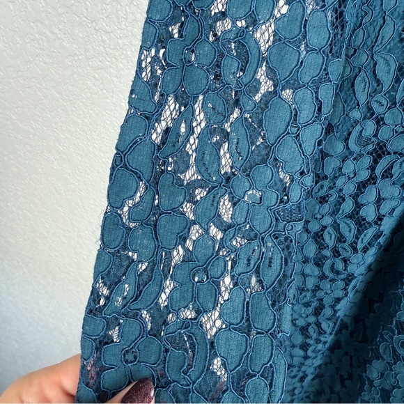 Bardot NWOT Midnight Lace Long Sleeve Dress, Ash Blue 6 - Small, Romantic - Picture 7 of 11